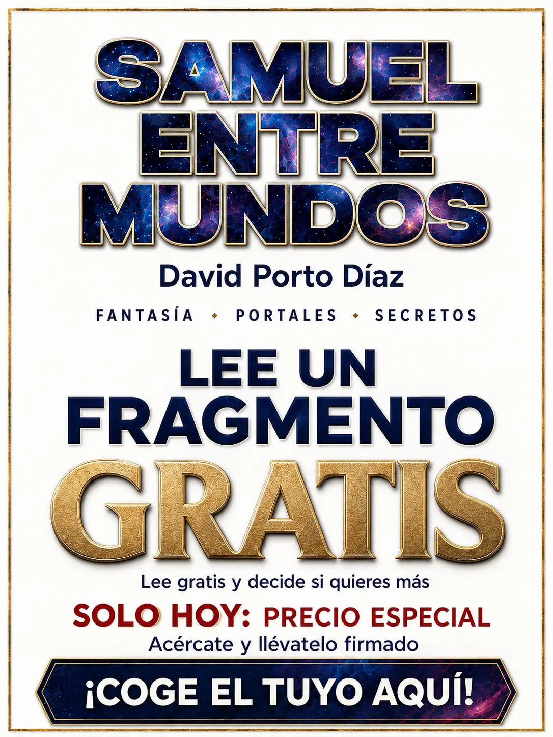 Lee el fragmento gratis de Samuel entre mundos antes de la feria